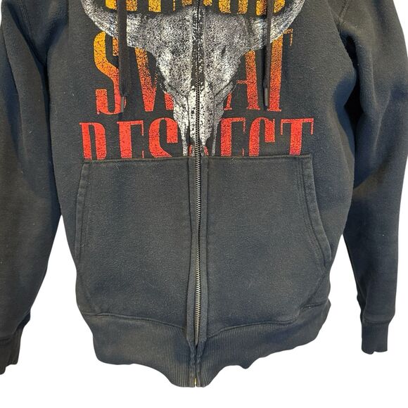 Under Armour Project Rock Hoodie Mens Medium Full Zip Blood Sweat Respect Gym - Picture 6 of 16